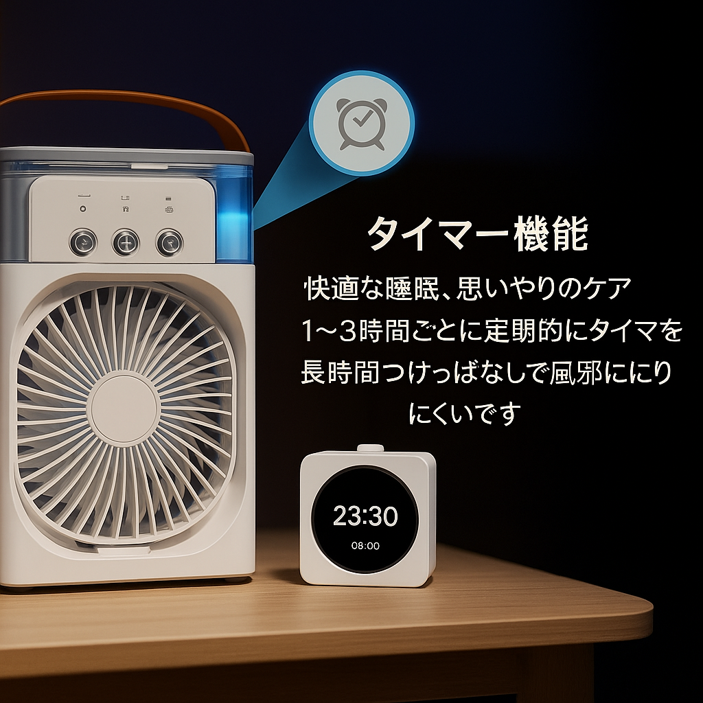クールミストファン — 暑い夏の必需品